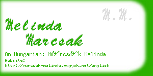 melinda marcsak business card